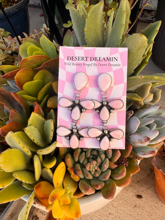 Pink Conch dangles